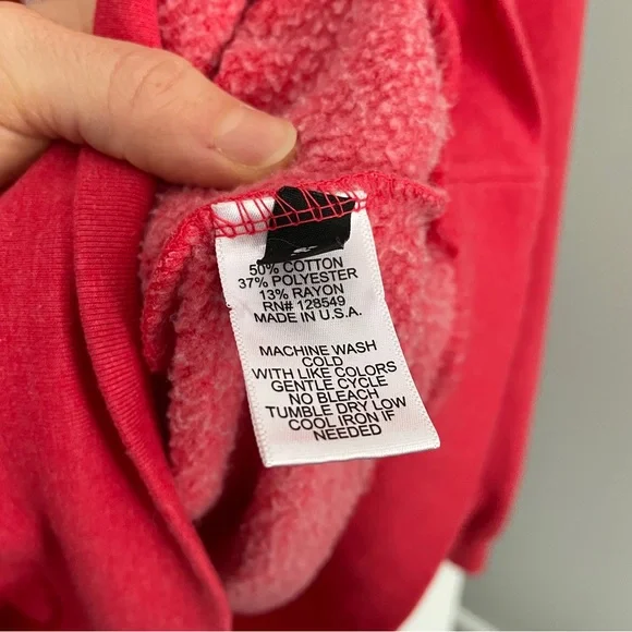 Aviator Nation Pullover Hoodie Sweatshirt Neon Red Venice Size Small - Picture 5 of 7